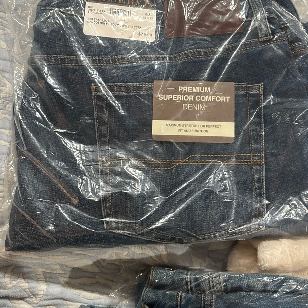 Jos. A. Bank Men's Relaxed Blue Denim Jeans